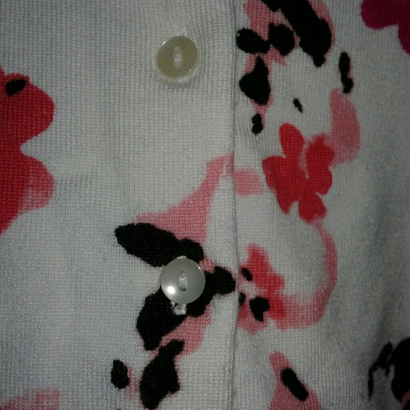 Charter Club Floral Cardigan Small - Picture 2 of 5